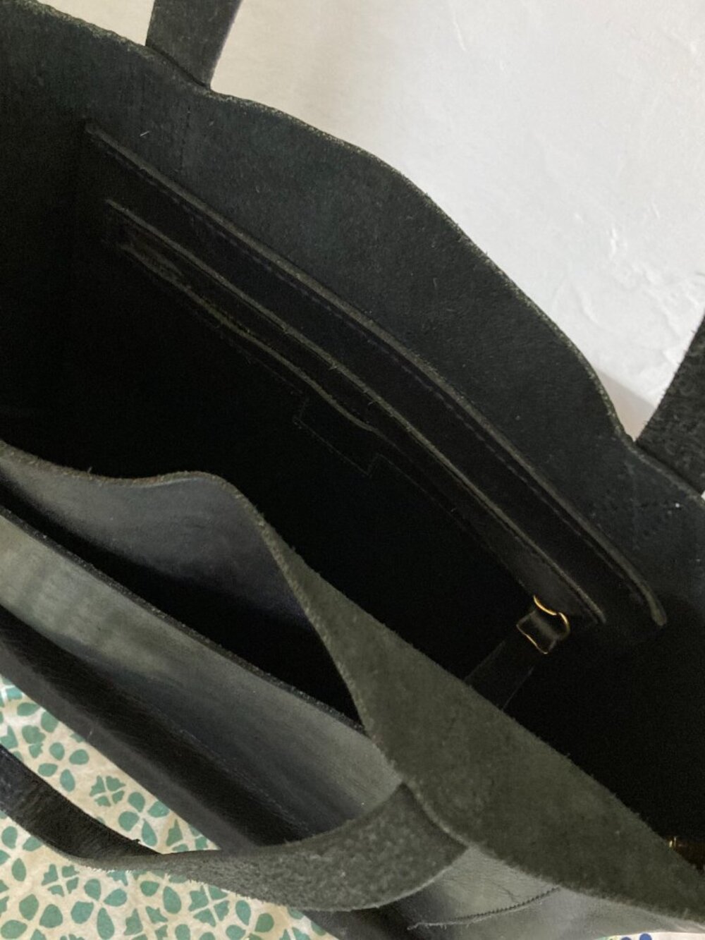 Madewell The Transport Medium Crossbody | Shoulder bag | Black Leather Tote Bag - Picture 4 of 15